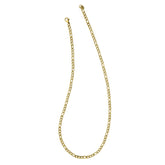 24 Stainless Steel Gold IP Plated 4mm Figaro Chain